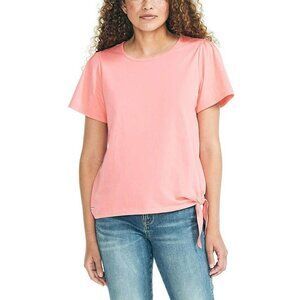 NWT Nautica Women's Lightweight Cotton Jersey Tee Side Tie T-Shirt